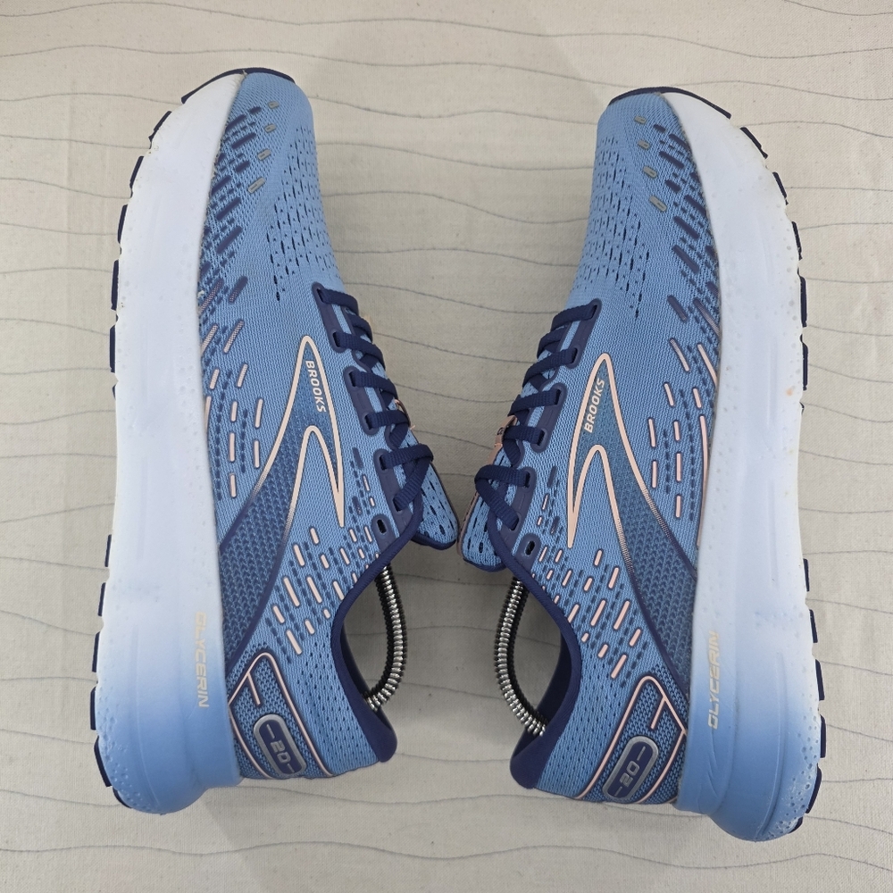 Brooks Womens Glycerin 20 Blue Running Sneakers Shoes 1203691B478 Sz 10.5 B - Picture 9 of 13